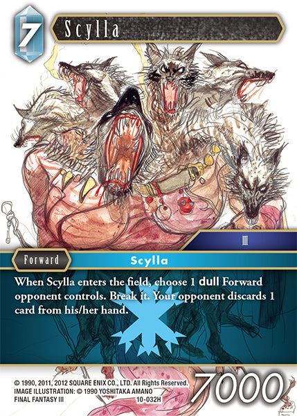 (032) Final Fantasy TCG Opus X: Ancient Champions Single: Scylla (10-032) Holo Hero