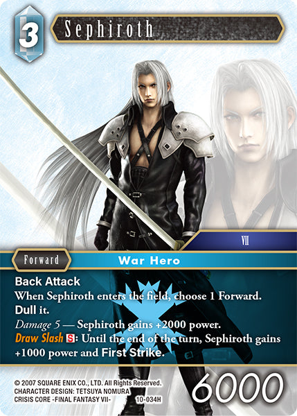 (034) Final Fantasy TCG Opus X: Ancient Champions Single: Sephiroth (10-034)  Hero