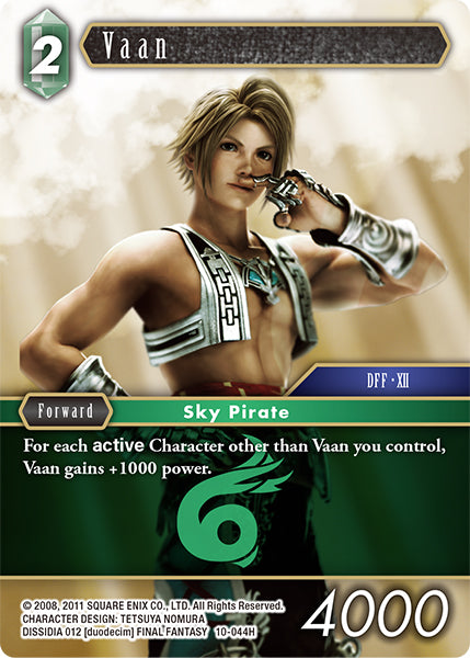 (044) Final Fantasy TCG Opus X: Ancient Champions Single: Vaan (10-044) Holo Hero