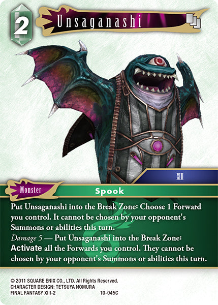 (045) Final Fantasy TCG Opus X: Ancient Champions Single: Unsaganashi (10-045) Holo Common