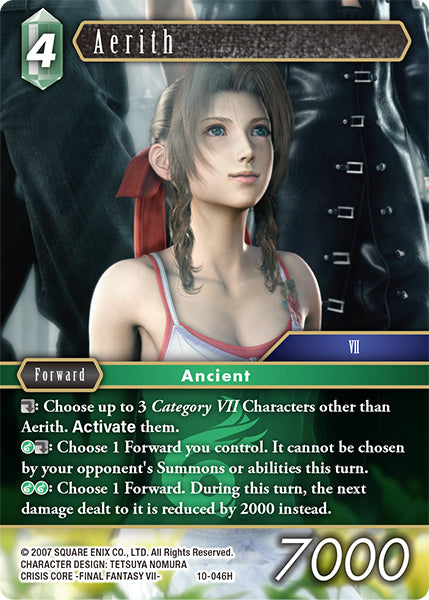 (046) Final Fantasy TCG Opus X: Ancient Champions Single: Aerith (10-046) Holo Hero