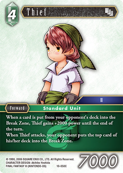 (050) Final Fantasy TCG Opus X: Ancient Champions Single: Thief (10-050) Holo Common
