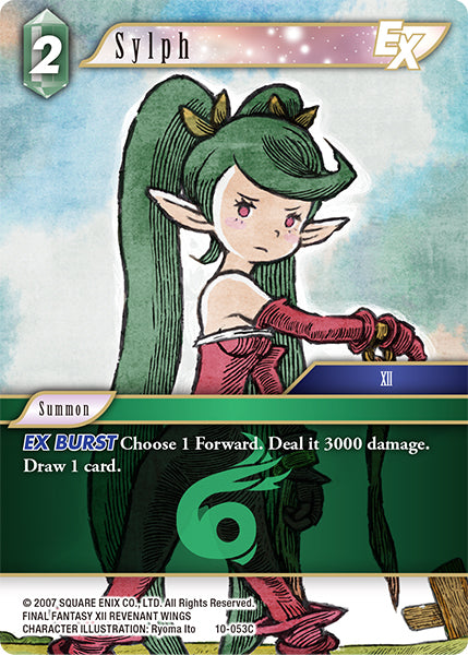 (053) Final Fantasy TCG Opus X: Ancient Champions Single: Sylph (10-053) (V.1) Holo Common