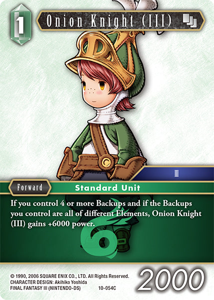(054) Final Fantasy TCG Opus X: Ancient Champions Single: Onion Knight (III) (10-054) Holo Common