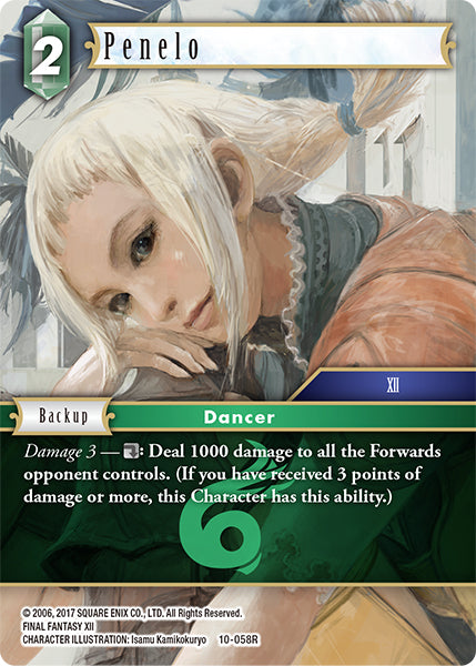 (058) Final Fantasy TCG Opus X: Ancient Champions Single: Penelo (10-058) (V.1) Holo Rare
