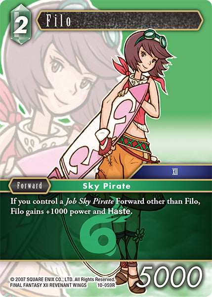 (059) Final Fantasy TCG Opus X: Ancient Champions Single: Filo (10-059) Holo Rare