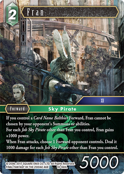 (060) Final Fantasy TCG Opus X: Ancient Champions Single: Fran (10-060) Holo Legend