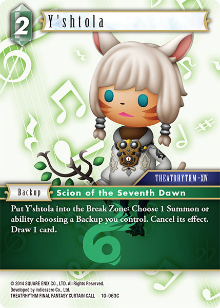 (063) Final Fantasy TCG Opus X: Ancient Champions Single: Y'shtola (10-063) Holo Common