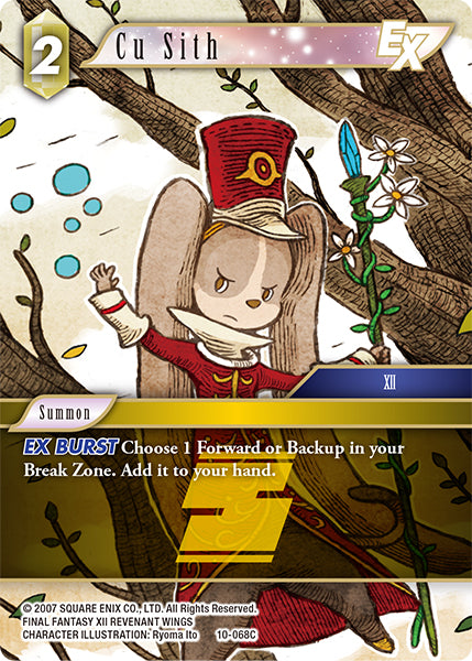 (068) Final Fantasy TCG Opus X: Ancient Champions Single: Cu Sith (10-068) (V.1) Holo Common
