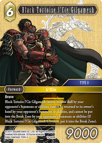(069) Final Fantasy TCG Opus X: Ancient Champions Single: Black Tortoise l'Cie Gilgamesh (10-069) Holo Rare