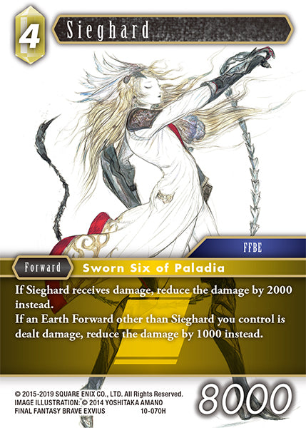 (070) Final Fantasy TCG Opus X: Ancient Champions Single: Sieghard (10-070) Holo Hero