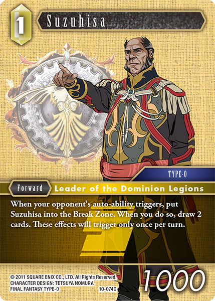 (074) Final Fantasy TCG Opus X: Ancient Champions Single: Suzuhisa (10-074) Holo Common
