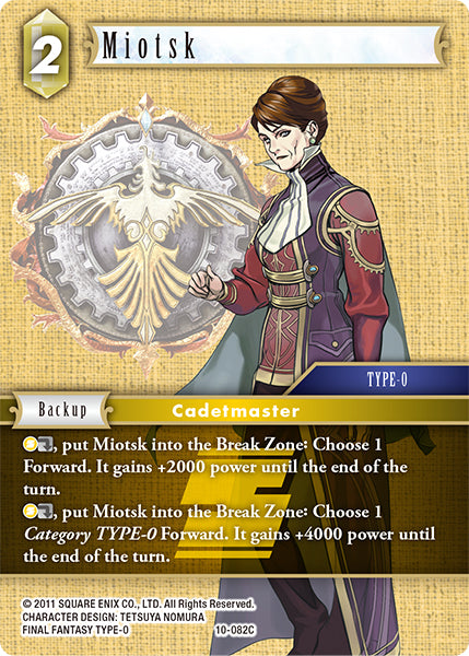 (082) Final Fantasy TCG Opus X: Ancient Champions Single: Miotsk (10-082)  Common
