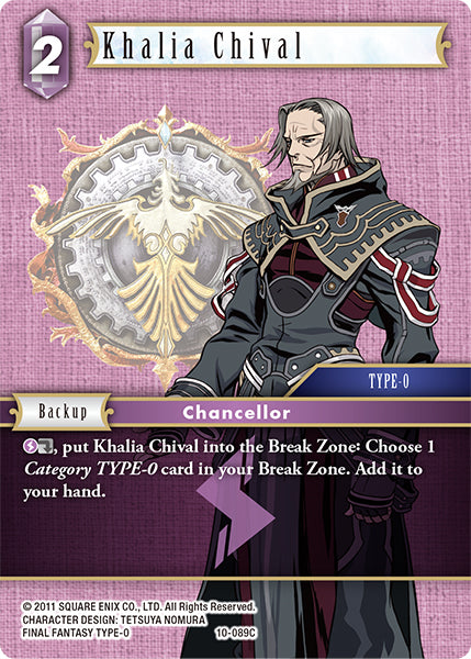 (089) Final Fantasy TCG Opus X: Ancient Champions Single: Khalia Chival (10-089) Holo Common