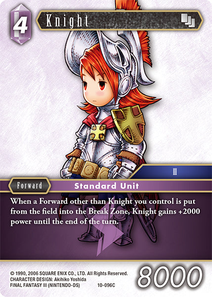 (096) Final Fantasy TCG Opus X: Ancient Champions Single: Knight (10-096) Holo Common