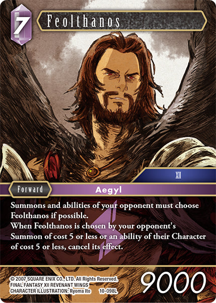 (098) Final Fantasy TCG Opus X: Ancient Champions Single: Feolthanos (10-098) (V.1) Holo Legend