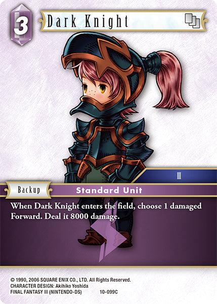 (099) Final Fantasy TCG Opus X: Ancient Champions Single: Dark Knight (10-099)  Common