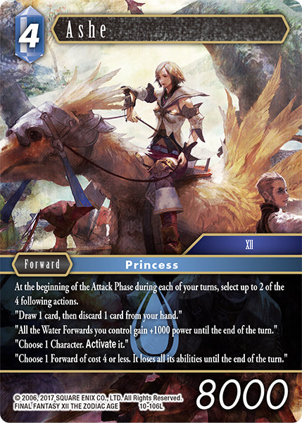 (106) Final Fantasy TCG Opus X: Ancient Champions Single: Ashe (10-106) Holo Legend