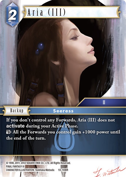 (108) Final Fantasy TCG Opus X: Ancient Champions Single: Aria (III) (10-108) (V.1) Holo Rare