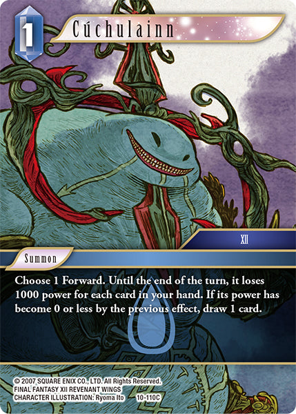 (110) Final Fantasy TCG Opus X: Ancient Champions Single: Cúchulainn (10-110) (V.1) Holo Common