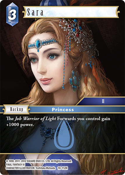 (112) Final Fantasy TCG Opus X: Ancient Champions Single: Sara (10-112) (V.1) Holo Hero
