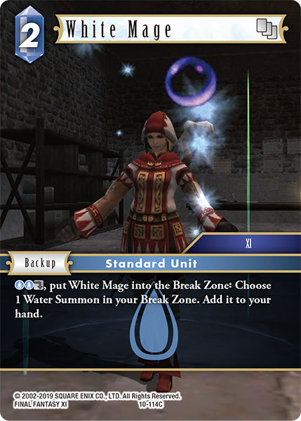(114) Final Fantasy TCG Opus X: Ancient Champions Single: White Mage (10-114)  Common