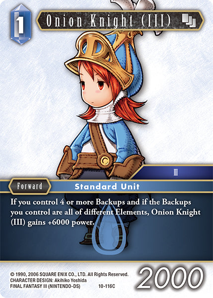 (116) Final Fantasy TCG Opus X: Ancient Champions Single: Onion Knight (III) (10-116) Holo Common