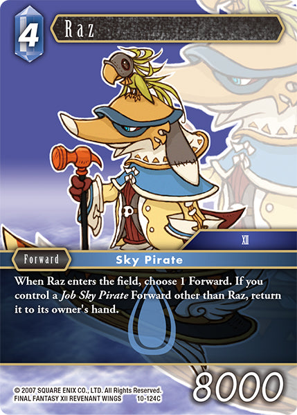(124) Final Fantasy TCG Opus X: Ancient Champions Single: Raz (10-124) Holo Common