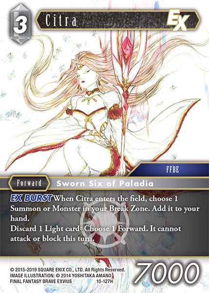 (127) Final Fantasy TCG Opus X: Ancient Champions Single: Citra (10-127) Holo Hero