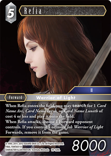 (128) Final Fantasy TCG Opus X: Ancient Champions Single: Refia (10-128) (V.1) Holo Legend