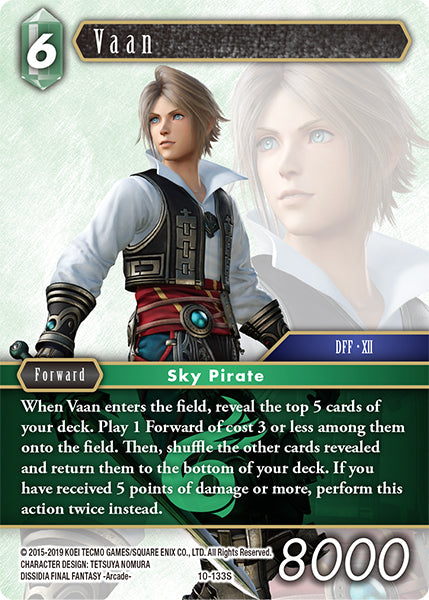 (133) Final Fantasy TCG Opus X: Ancient Champions Single: Vaan (10-133) Holo Starter
