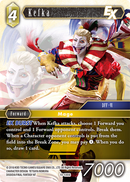 (135) Final Fantasy TCG Opus X: Ancient Champions Single: Kefka (10-135) Holo Starter