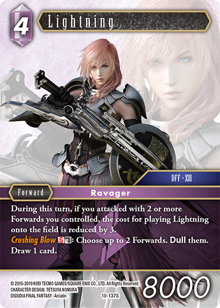 (137) Final Fantasy TCG Opus X: Ancient Champions Single: Lightning (10-137) Holo Starter