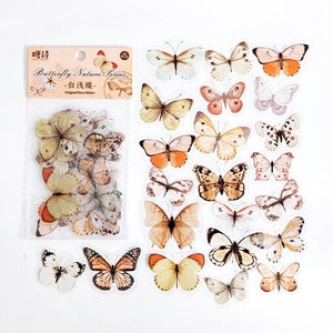 Original Deco Stickers: Butterfly: White