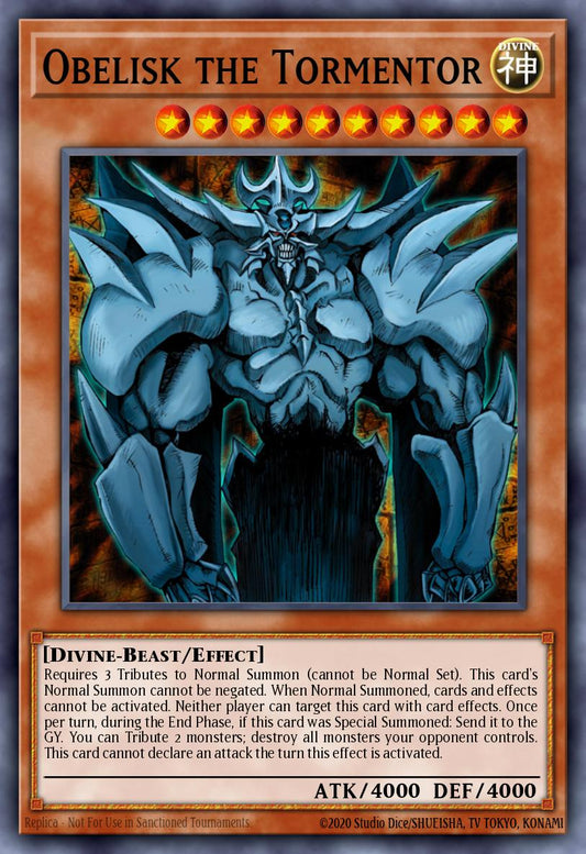 (230) YuGiOh TCG RA03: Quarter Century Bonanza Single: Obelisk the Tormentor (V.1 - Platinum Secret Rare)  Platinum Secret Rare