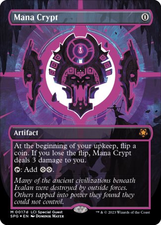 (17d) Magic The Gathering Special Guests Single: Mana Crypt (Cosmium Neon Ink) Holo Mythic