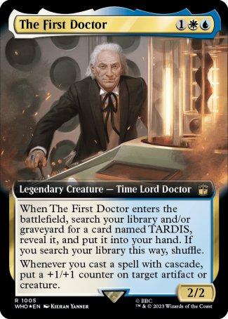 (1005) Magic The Gathering Universes Beyond: Doctor Who: Extras Single: The First Doctor (V.4) Holo Rare