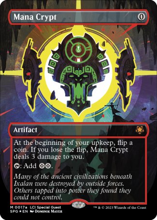 (17a) Magic The Gathering Special Guests Single: Mana Crypt (Cosmium Neon Ink) Holo Mythic