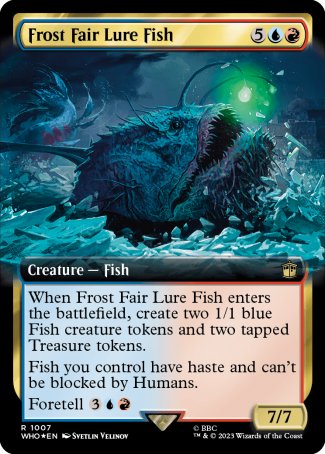(1007) Magic The Gathering Universes Beyond: Doctor Who: Extras Single: Frost Fair Lure Fish (V.3) Holo Rare