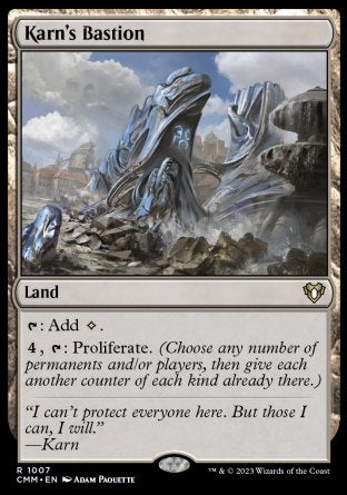 (1007) Magic The Gathering Commander Masters: Extras Single: Karn's Bastion  Rare