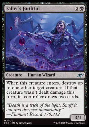 (100) Magic The Gathering Edge of Eternities Single: Faller's Faithful  Uncommon