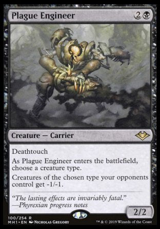 (100/254) Magic The Gathering Modern Horizons Single: Plague Engineer  Rare