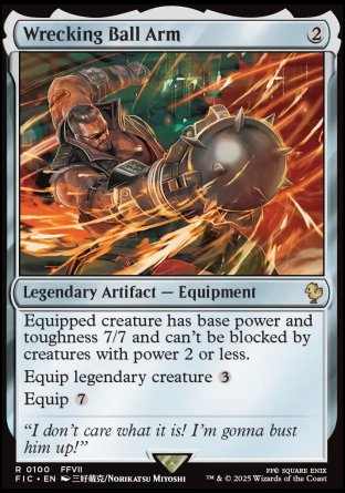 (100) Magic The Gathering Commander: Magic: The Gathering - FINAL FANTASY: Collector's Edition Single: Wrecking Ball Arm Holo Rare