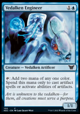 (100) Magic The Gathering Commander: Kamigawa: Neon Dynasty Single: Vedalken Engineer  Common