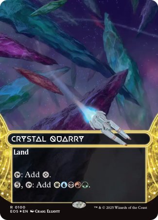 (100) Magic The Gathering Stellar Sights Single: Crystal Quarry (V.3) Holo Rare