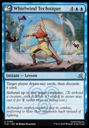 (100) Magic The Gathering Magic: The Gathering | Avatar: The Last Airbender: Eternal Single: Whirlwind Technique Holo Uncommon