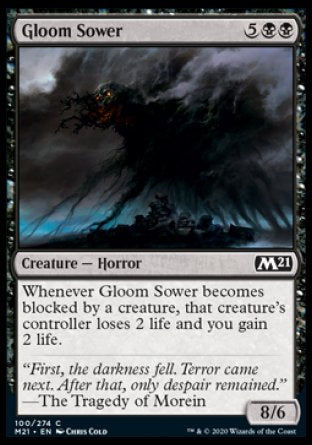 (100) Magic The Gathering Core 2021 Single: Gloom Sower Holo Common