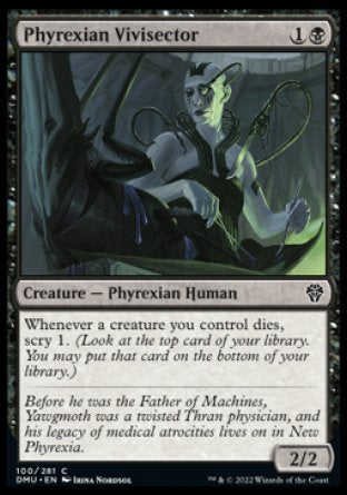 (100) Magic The Gathering Dominaria United Single: Phyrexian Vivisector Holo Common