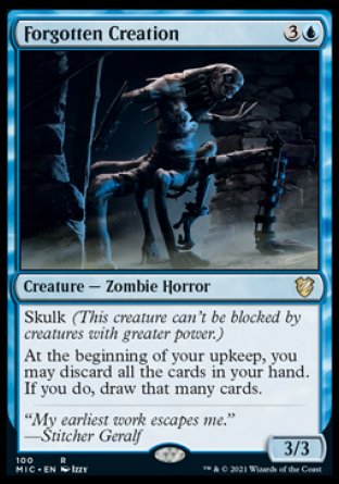 (100) Magic The Gathering Commander: Innistrad: Midnight Hunt Single: Forgotten Creation  Rare