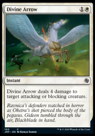 (100) Magic The Gathering Jumpstart Single: Divine Arrow  Common